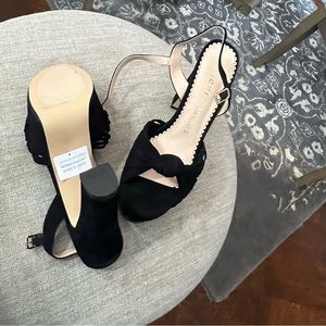 Allegra James Liv Knot Suede Platform Sandals size 8